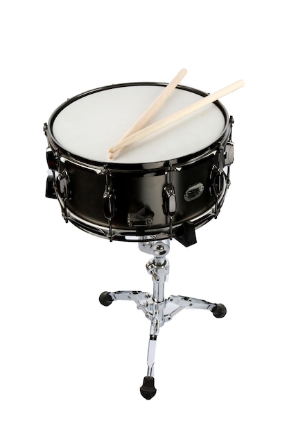 Snaredrum op standaard met drumstok