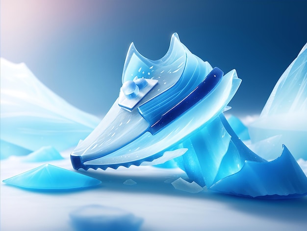 Sneaker shoe illustration design for ads