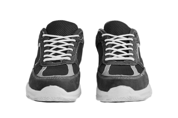 Sneakers for everyday use Pair of unisex sports shoes isolated on white background
