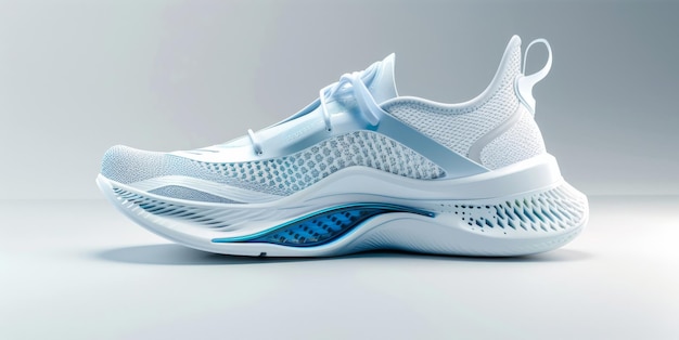 Sneakers ontwerp of sportschoenen op een witte achtergrond voor gym workout fitness en running modern ontwerp