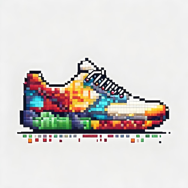 Sneakers Pixel Art Design Sneakers Creative Shoes