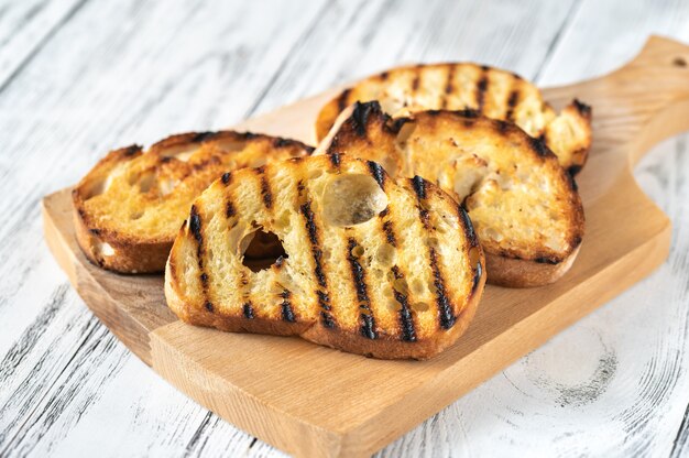 Foto sneetjes geroosterd brood