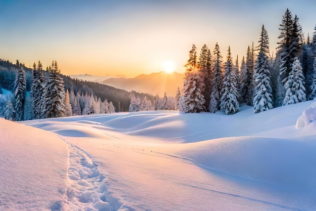 sneeuw natuur achtergrond