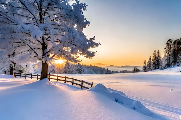 sneeuw natuur achtergrond