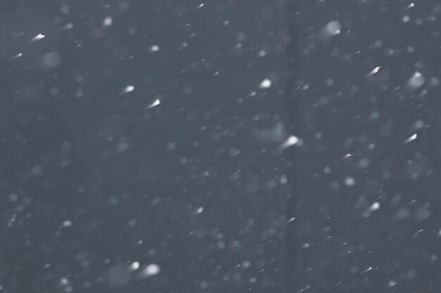 Sneeuw op een zwarte achtergrond Sneeuwvlokken voor overlay Sneeuwachtergrond