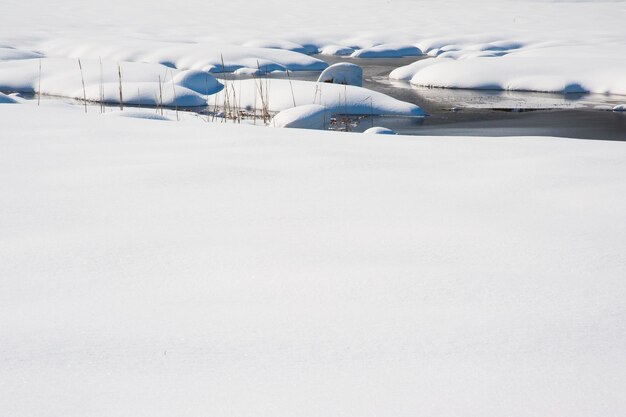 Foto sneeuwbedekt land