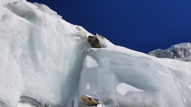 Foto sneeuwbedekte gletsjer