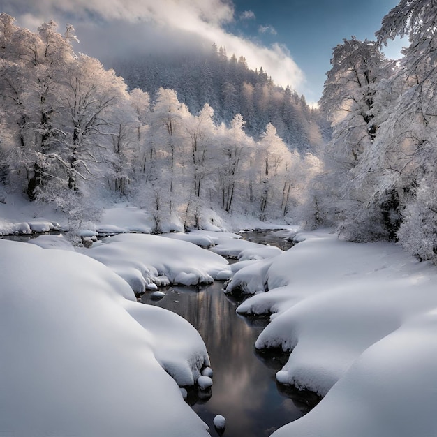 Sneeuwbedekte landschappen met een vleugje wintermagie