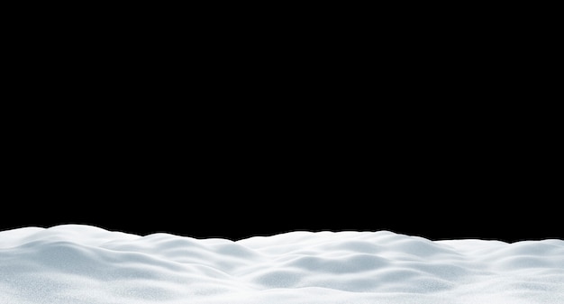 Sneeuwjacht geïsoleerd op zwart
