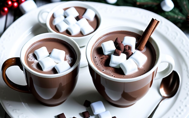 Sneeuwman Marshmallow Magisch Onweerstaanbaar genot van warme chocolademelk