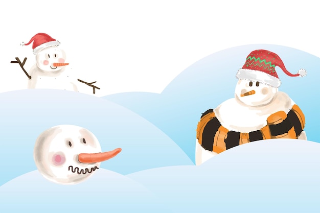 Sneeuwman png grens transparante achtergrond