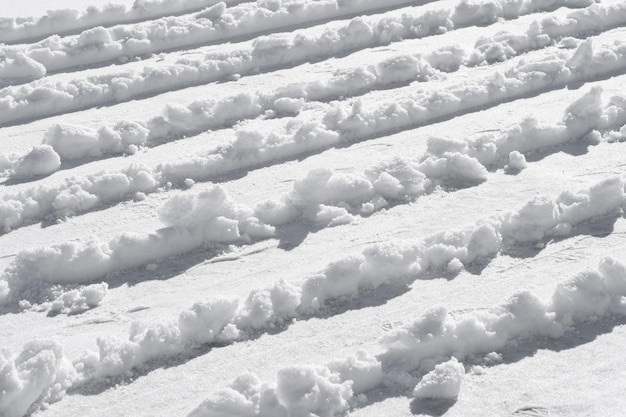 Sneeuwpaden op de grond