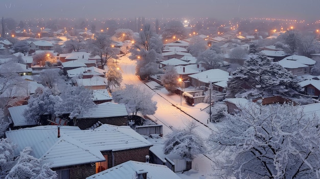 Sneeuwrijke voorstad