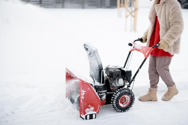 Foto sneeuwruimer aan het werk