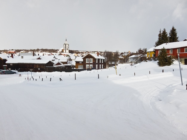 sneeuwstad Noorwegen