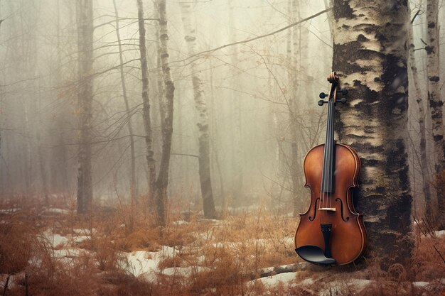 Foto sneeuwstormen serenade een wintersmelodie