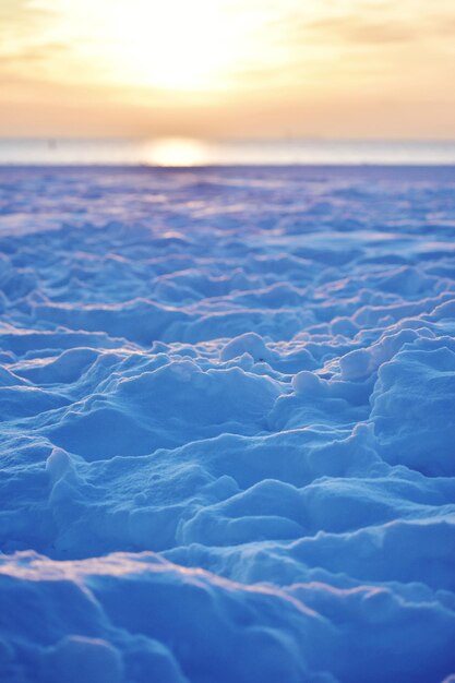 Foto sneeuwstrand in gdynia