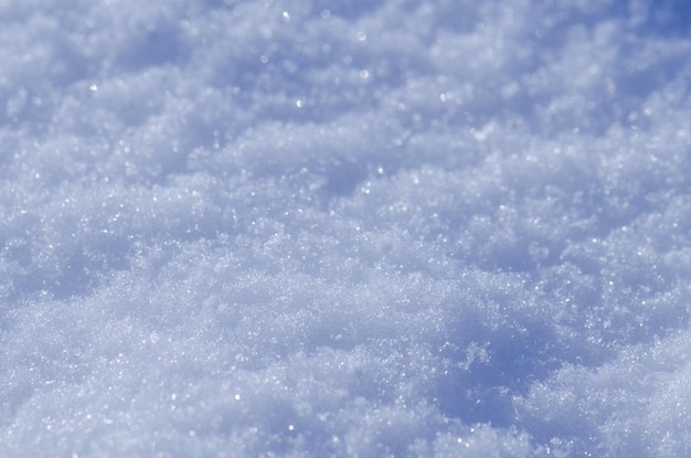 Sneeuwtextuur winterachtergrond Glanzende witte sneeuwtextuur op een zonnige winterdag