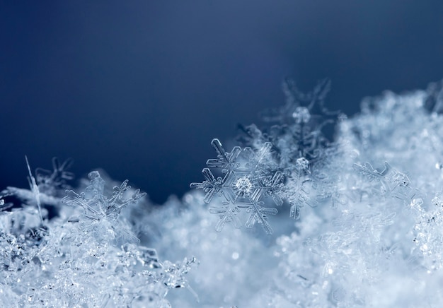 Sneeuwvlok in het sneeuwwinterseizoen