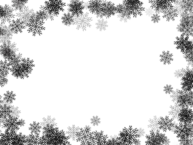 Sneeuwvlok Kerst frame Afbeelding Achtergrond