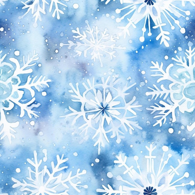 Sneeuwvlokken in blauw en wit