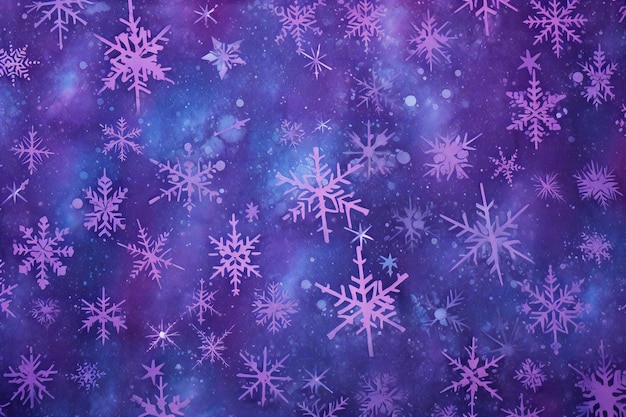 Sneeuwvlokken op kleurrijke achtergrond Kerstmis en Nieuwjaar concept