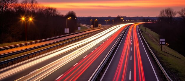 Foto snel bewegend verkeer