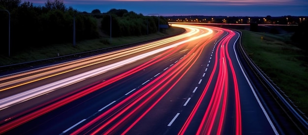 Snel rijdend verkeer rijdt