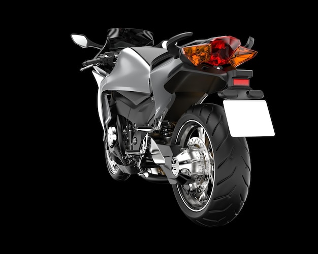 Snelle motorfiets geïsoleerd op achtergrond 3D-rendering illustratie