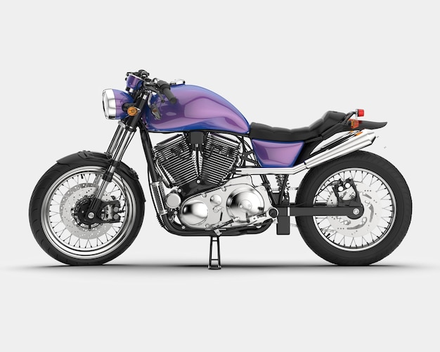 Snelle motorfiets geïsoleerd op achtergrond 3D-rendering illustratie