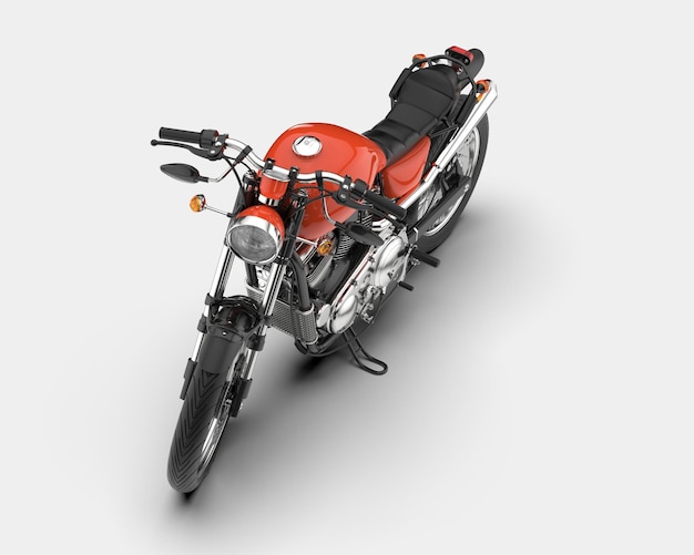 Snelle motorfiets geïsoleerd op achtergrond 3D-rendering illustratie