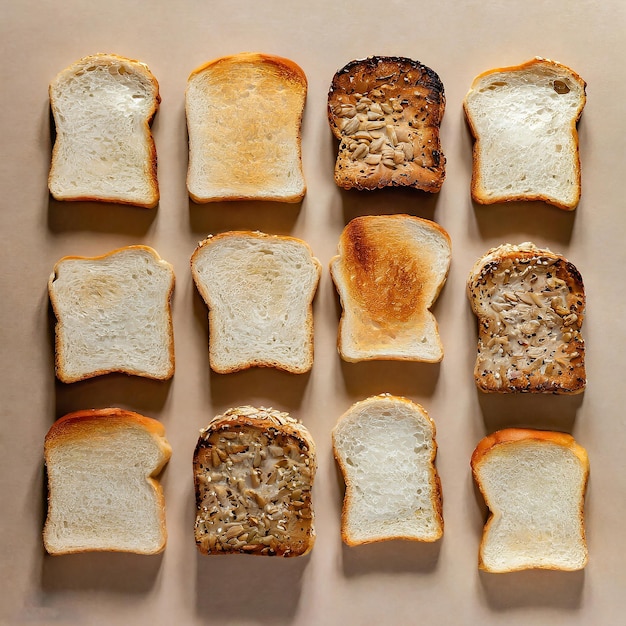 Foto snijden knapperig geroosterd brood of droge toast op witte achtergrond