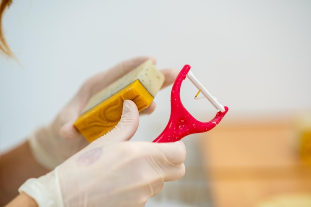 Foto snoeien handgemaakte biologische zeep lichaam en huid ovens