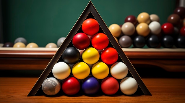 Photo snooker triangle rack