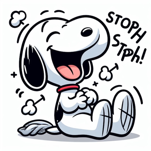 snoopy laughing