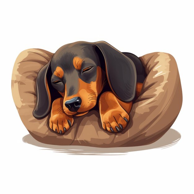 Foto snooze time een lethargische dachshund's lounge avontuur