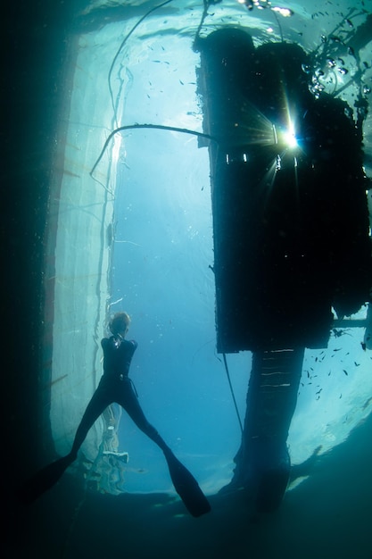 Foto snorkelen in de zee