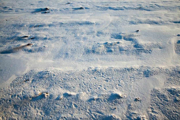 Snow after snowfall in the winter season