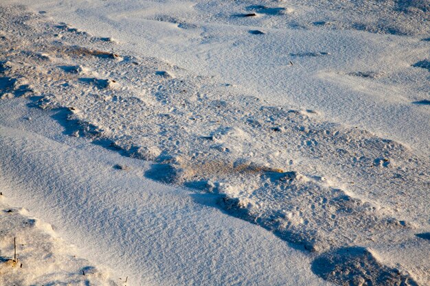 Snow after snowfall in the winter season