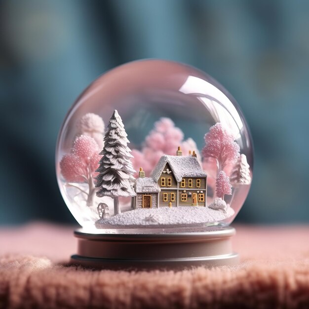 Photo snow ball christmas gift