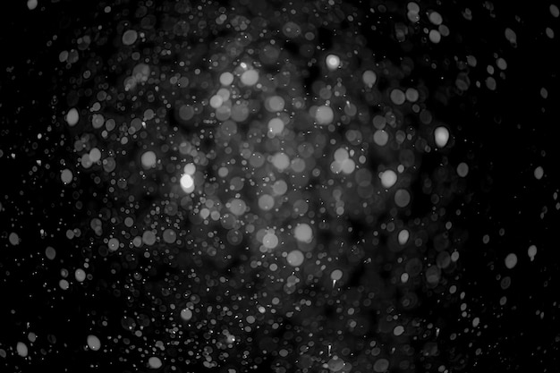 A snow on the black backgrounds