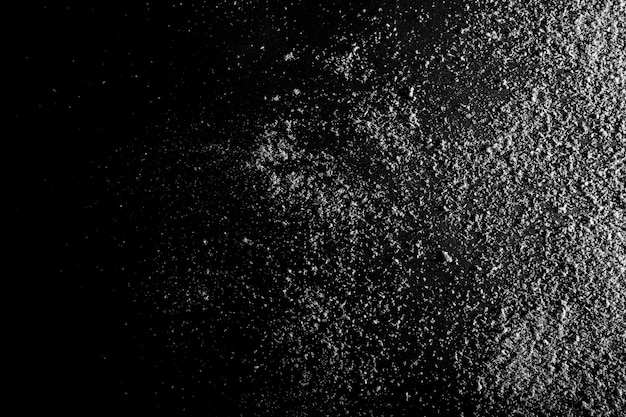 Snow  on the black paper backgrounds