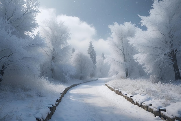 Snow Blizzard Elegance Realistisch Overlay Wonderland