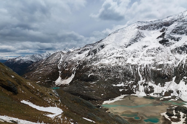 Snow-capped Alps in Austria landscape