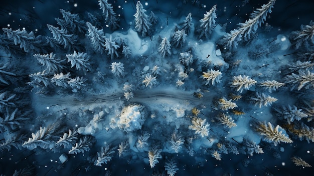 Snow covered fir trees