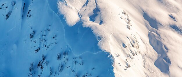 Snow covered mountain peak canadian nature aerial background panorama