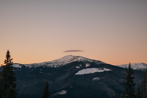 A snow covered mountain travel