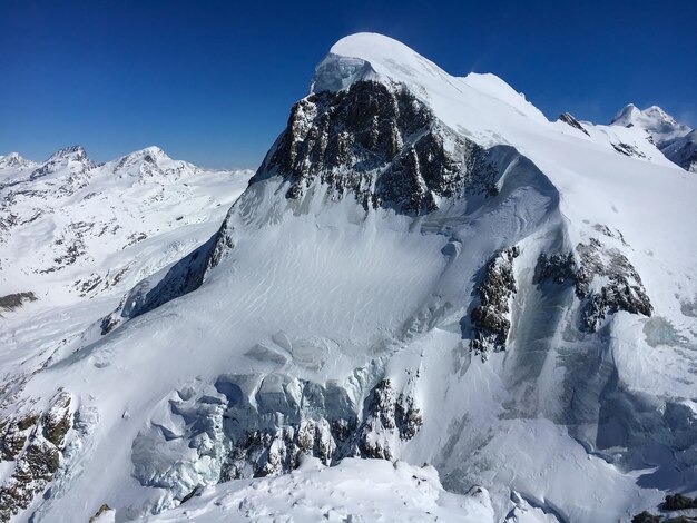 Snow covered mountains against sky