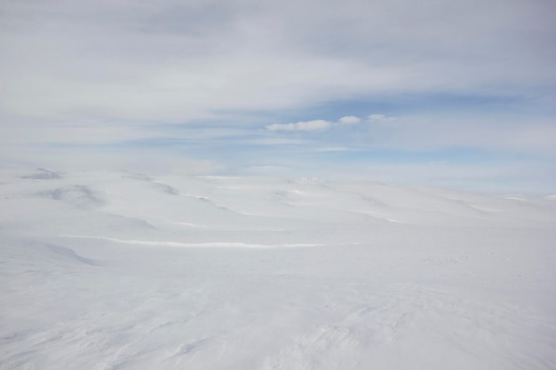 Snow covered mountains Beautiful winter landscape