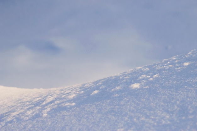 snow covered mountains in winter sunny day